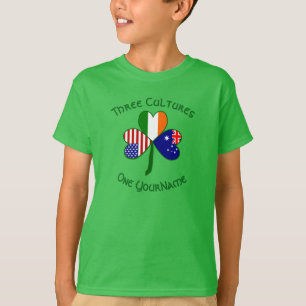 Australische Ierse Amerikaanse Klavertjevier Perso T-shirt