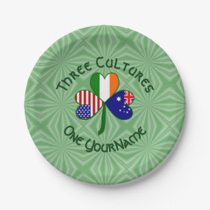 Australische Ierse Amerikaanse Shamrock Gepersonal Papieren Bordje