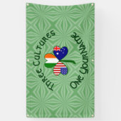 Australische Ierse Amerikaanse Shamrock gepersonal Spandoek (Verticaal)