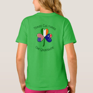 Australische Ierse Amerikaanse Shamrock Persoonlij T-shirt