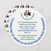 Australische Ierse Amerikaanse Vlag Klaver Persoon Kaart (Voorkant / Achterkant)