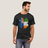 Australische Ierse Shamrock Australië Ierland Vlag T-shirt (Voorkant volledig)