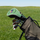 Australische Ierse VS Vlaggen Shamrock gepersonali Golfheadcover (Insitu)