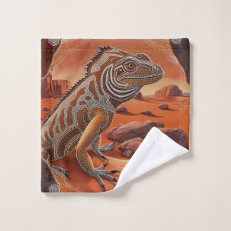 Australische Iguana Lizard Wildlife Scene Bad Handdoek