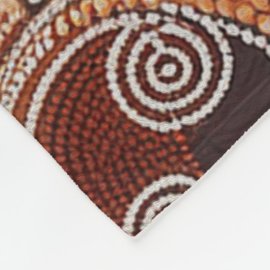 Australische Iguana Lizard Wildlife Scene Fleece Deken (Hoek)