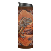 Australische Iguana Lizard Wildlife Scene Thermosbeker (Geroteerd rechts)