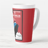 Australische immigratie kunst latte mok (Rechterhoek)