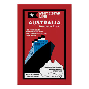 Australische immigratie  kunst perfect poster