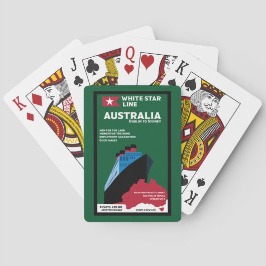Australische immigratie kunst pokerkaarten (Achterkant)