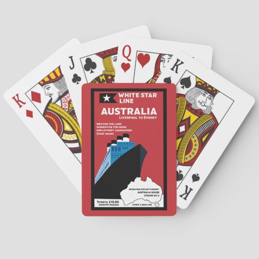 Australische immigratie kunst pokerkaarten (Achterkant)