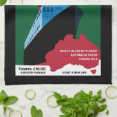 Australische immigratie kunst theedoek (Gevouwen)