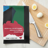 Australische immigratie kunst theedoek (Quarter Fold)