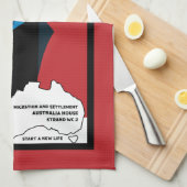Australische immigratie kunst theedoek (Quarter Fold)