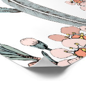 Australische inheemse bloemen. Naadloos patroon zw Poster (Hoek)