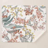 Australische inheemse bloemen. Naadloos patroon zw Sherpa Deken (Voorkant (horizontaal))