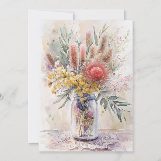 Australische inheemse bloemen, Verjaardagen, Bedankkaart (Voorkant)