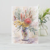 Australische inheemse bloemen, Verjaardagen, Bedankkaart (Staand voorkant)