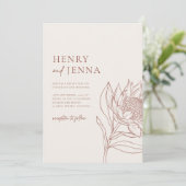 Australische inheemse botanicals Waratah Protea Kaart (Staand voorkant)