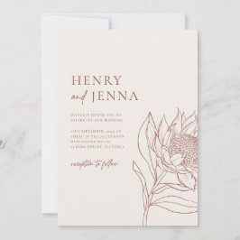 Australische inheemse botanicals Waratah Protea Kaart