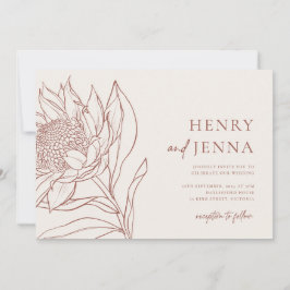 Australische inheemse botanicals Waratah Protea Kaart