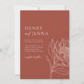 Australische inheemse botanicals Waratah Protea Kaart (Voorkant)