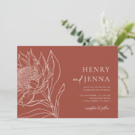 Australische inheemse botanicals Waratah Protea Kaart