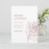 Australische inheemse botanicals Waratah Protea Kaart (Staand voorkant)