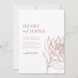 Australische inheemse botanicals Waratah Protea Kaart