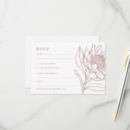 Australische inheemse botanische producten Waratah RSVP Kaartje