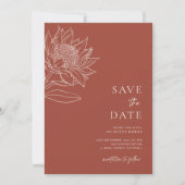 Australische inheemse botanische producten Waratah Save The Date (Voorkant)