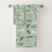 Australische inheemse dieren eucalyptus groen patr bad handdoek (Insitu)