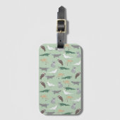 Australische inheemse dieren eucalyptus groen patr bagagelabel (Voorkant (verticaal))