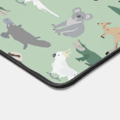 Australische inheemse dieren eucalyptus groen patr bureaumat (Hoek)