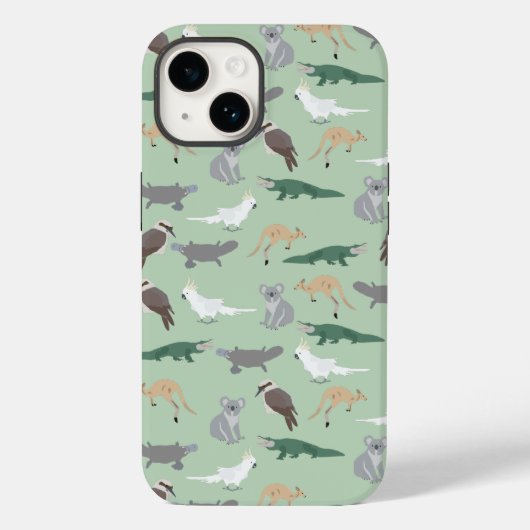 Australische inheemse dieren eucalyptus groen patr Case-Mate iPhone case (Achterkant)