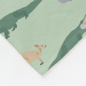 Australische inheemse dieren eucalyptus groen patr fleece deken (Hoek)