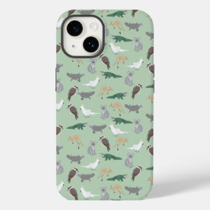 Australische inheemse dieren eucalyptus groen patr iPhone 14 hoesje