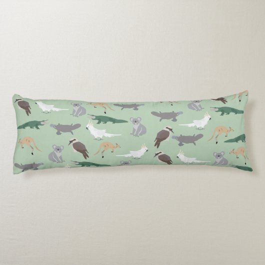 Australische inheemse dieren eucalyptus groen patr lichaamskussen (Achterkant)