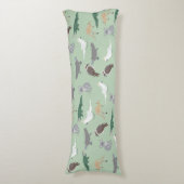 Australische inheemse dieren eucalyptus groen patr lichaamskussen (Voorkant Verticaal)
