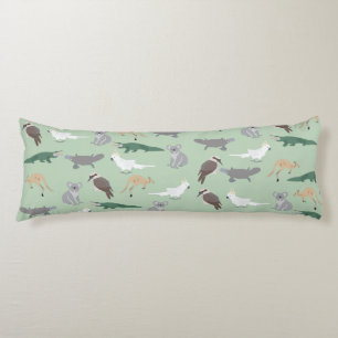 Australische inheemse dieren eucalyptus groen patr lichaamskussen