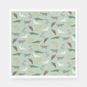 Australische inheemse dieren eucalyptus groen patr servet (Voorkant)