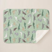 Australische inheemse dieren eucalyptus groen patr sherpa deken (Voorkant (horizontaal))