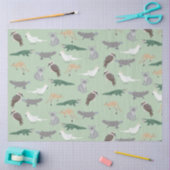 Australische inheemse dieren eucalyptus groen patr tissuepapier (Craft)