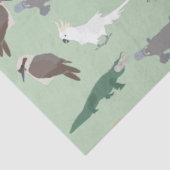 Australische inheemse dieren eucalyptus groen patr tissuepapier (Detail)