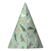 Australische inheemse dieren eucalyptus verjaardag feesthoedjes (Achterkant)