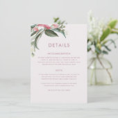 Australische inheemse eikeblad-huwelijksuitnodigin informatiekaartje (Staand voorkant)