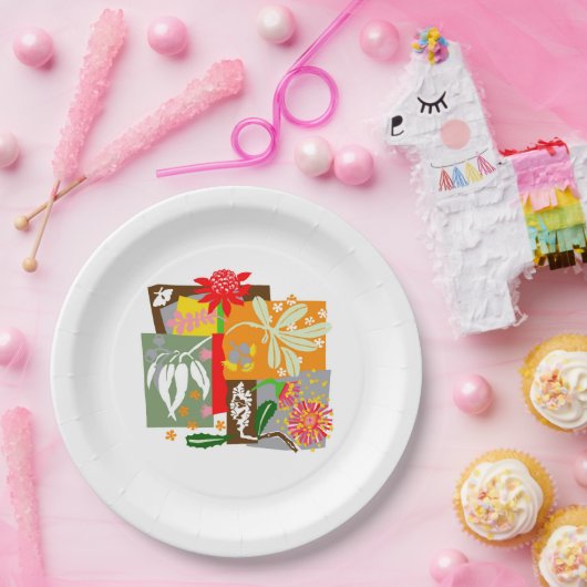 Australische inheemse flora BUSHLAND - Papieren Bordje (Feest)