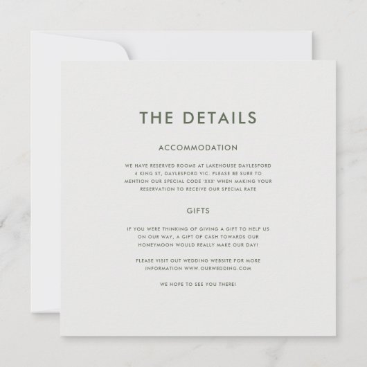 Australische inheemse gom bloesem bruiloft kaart (Achterkant)