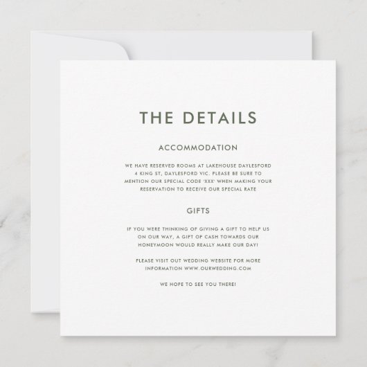 Australische inheemse gom bloesem bruiloft kaart (Achterkant)