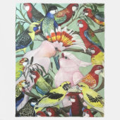 Australische inheemse parrots fleece deken (Voorkant)