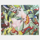 Australische inheemse parrots fleece deken (Voorkant (Horizontaal))